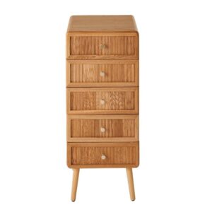 wohnli-moebel-suche-M25109353 Wohnli Möbelsuche - Hochkommode mit 5 Schubladen und lamellenartiger Front H100 cm