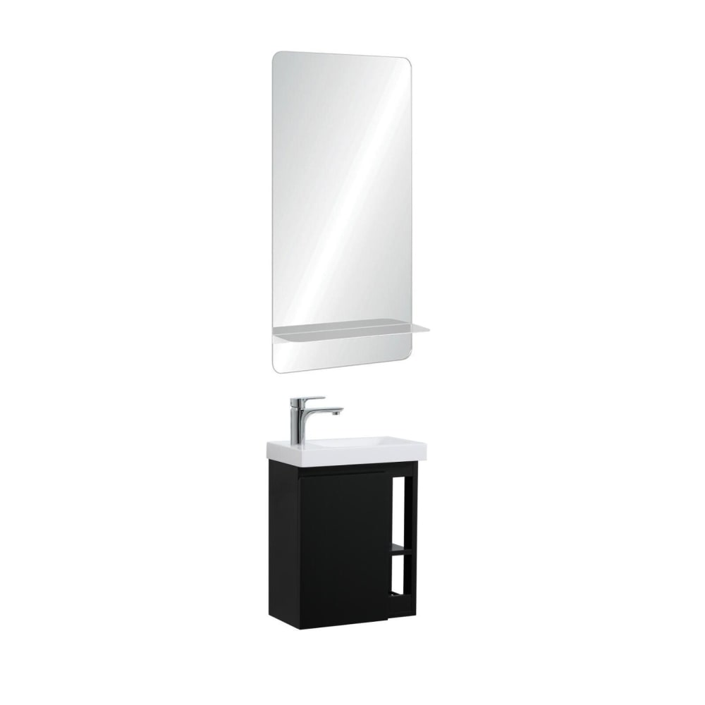 wohnli-moebel-suche-M25109533 Wohnli Möbelsuche - Handwaschbecken-Set mit Chromarmatur und Spiegel
