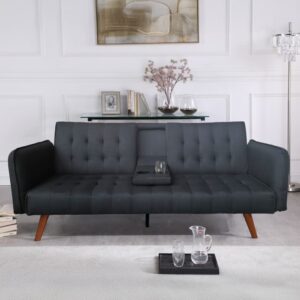 181x37x97cm Holz Schwarz Concept Usine Sofas und Sessel Sofas Schlafsofas