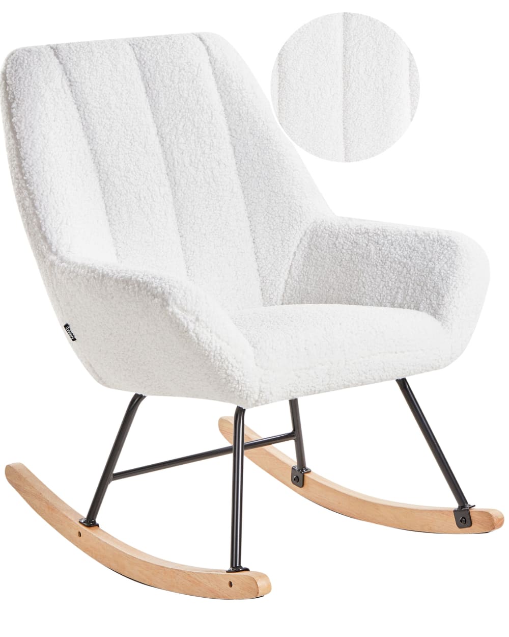 Wohnli Möbelsuche - Schaukelsessel aus Bouclé 90cm