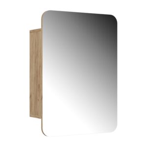 Wohnli Möbelsuche - Badspiegelschrank mit Regalen Goldkraft Eiche 70x50cm