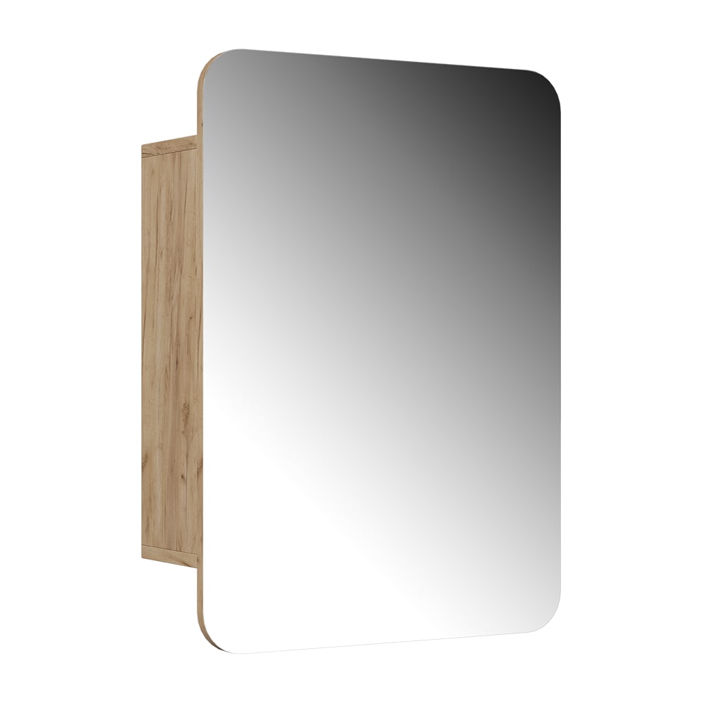 wohnli-moebel-suche-M25109673 Wohnli Möbelsuche - Badspiegelschrank mit Regalen Goldkraft Eiche 70x50cm