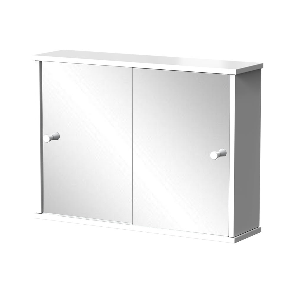 wohnli-moebel-suche-M25110734 Wohnli Möbelsuche - Badspiegelschrank mit 2 Schiebe-Spiegeltüren Weiß 55x40cm