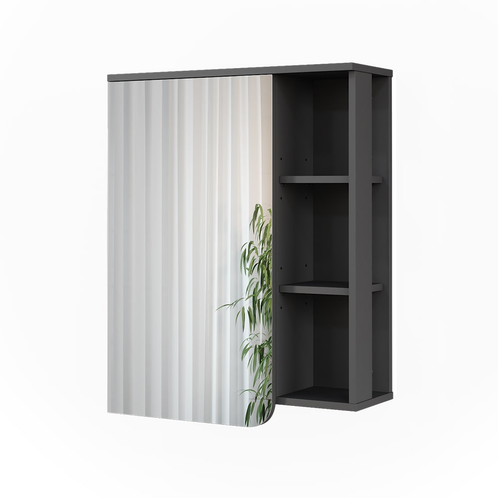 wohnli-moebel-suche-M25110764 Wohnli Möbelsuche - Spiegelschrank Anthrazit/Weiß 60x75cm