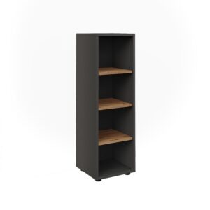 wohnli-moebel-suche-M25110951 Wohnli Möbelsuche - Midischrank 4 Ablagefächer Anthrazit/Goldkraft Eiche 30x95cm