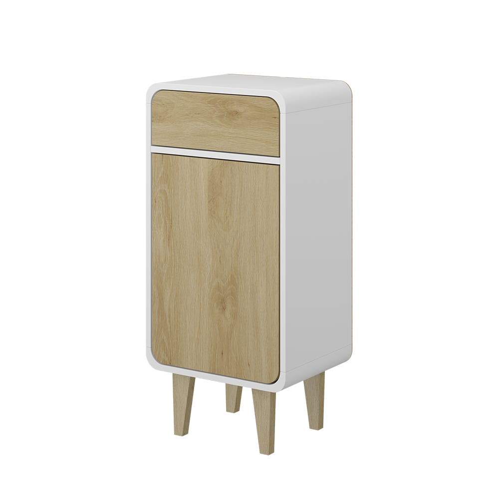 wohnli-moebel-suche-M25110953 Wohnli Möbelsuche - Midischrank Weiß/Eiche 40x81cm