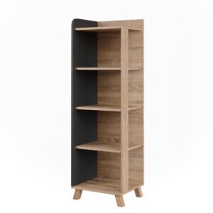 wohnli-moebel-suche-M25111023 Wohnli Möbelsuche - Badregal mit 4 Fächern Sonoma 40x128cm