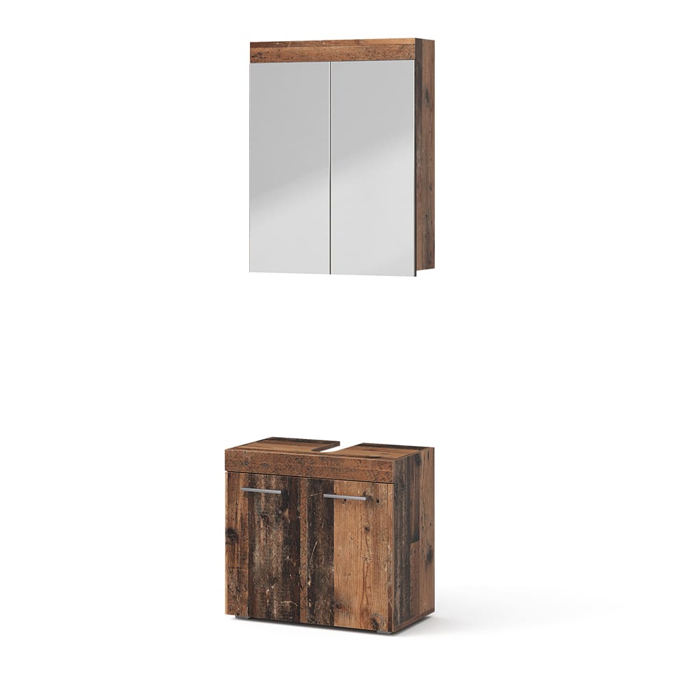 Wohnli Möbelsuche - Badmöbel-Set 2 Teile Oldstyle 60x56cm