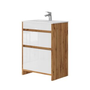 wohnli-moebel-suche-M25111039 Wohnli Möbelsuche - Badmöbel-Set 2 Teile Unterschrank 60 cm Goldkraft Eiche 59
