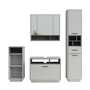 wohnli-moebel-suche-M25111052 Wohnli Möbelsuche - Badmöbel-Set Set 4 Grau/Anthrazit 80x72cm