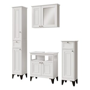 wohnli-moebel-suche-M25111059 Wohnli Möbelsuche - Badmöbel-Set 4-teilig Weiß 60x65cm
