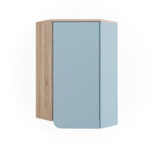 wohnli-moebel-suche-M25111131 Wohnli Möbelsuche - Badschrank mit Tür und offenen Fächern Sonoma/Blau 42