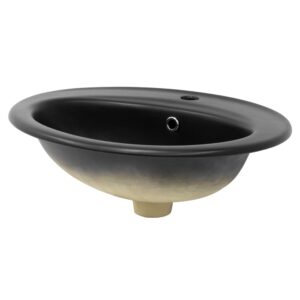 Wohnli Möbelsuche - Waschbecken aus Keramik in Schwarz matt 57x48