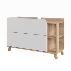 wohnli-moebel-suche-M25111298 Wohnli Möbelsuche - Waschbeckenunterschrank mit 2 Schubladen Sonoma/Weiß 100x65cm