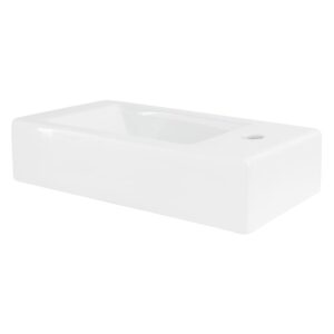 Wohnli Möbelsuche - Waschbecken aus Keramik in Weiß 46x26x11 cm