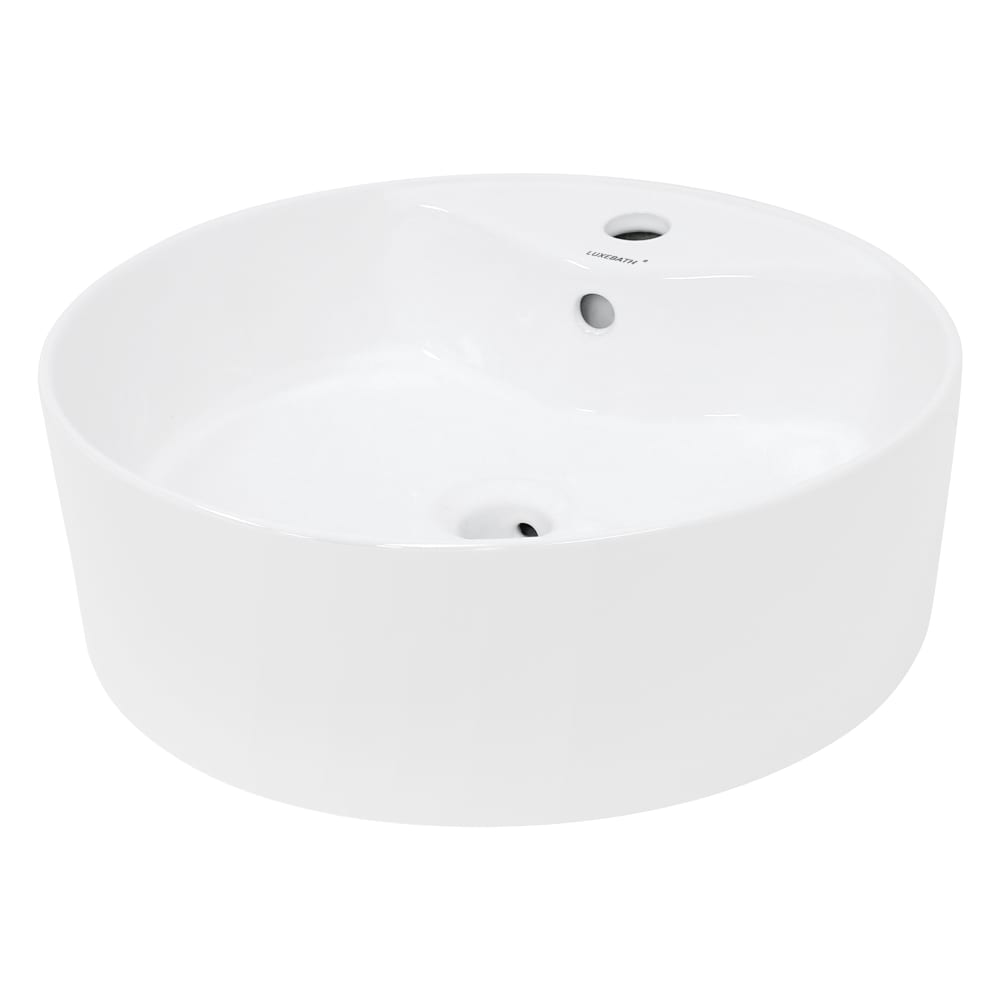 wohnli-moebel-suche-M25111346 Wohnli Möbelsuche - Waschbecken Waschtisch Ø 460 x 155 mm aus Keramik Rund Weiß