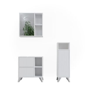 wohnli-moebel-suche-M25111746 Wohnli Möbelsuche - Badmöbel-Set 3 Teile Weiß 60x62cm