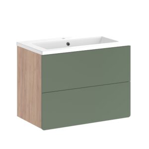 wohnli-moebel-suche-M25111749 Wohnli Möbelsuche - Badmöbel-Set 2-teilig Goldkraft Eiche/Grün 80x59.3cm