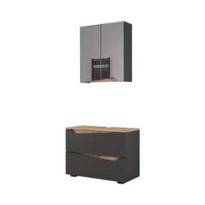 wohnli-moebel-suche-M25111777 Wohnli Möbelsuche - Badmöbel-Set 2 Teile Anthrazit/Artisan 80x57.5cm