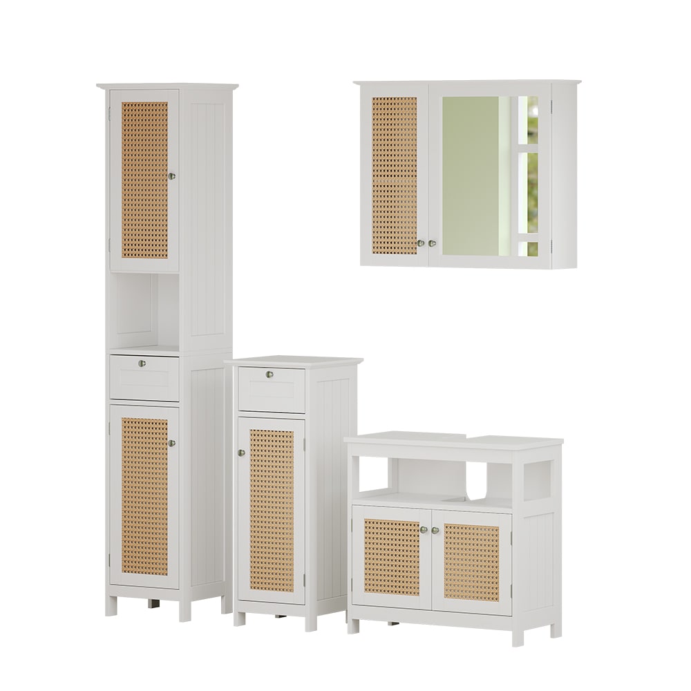 wohnli-moebel-suche-M25111782 Wohnli Möbelsuche - Badmöbel-Set 4-teilig Weiß 60x60cm