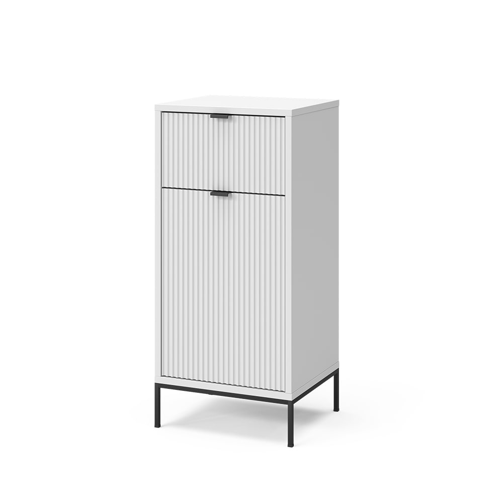 wohnli-moebel-suche-M25111785 Wohnli Möbelsuche - Badschrank mit Tür und Schublade Weiß 40x87cm