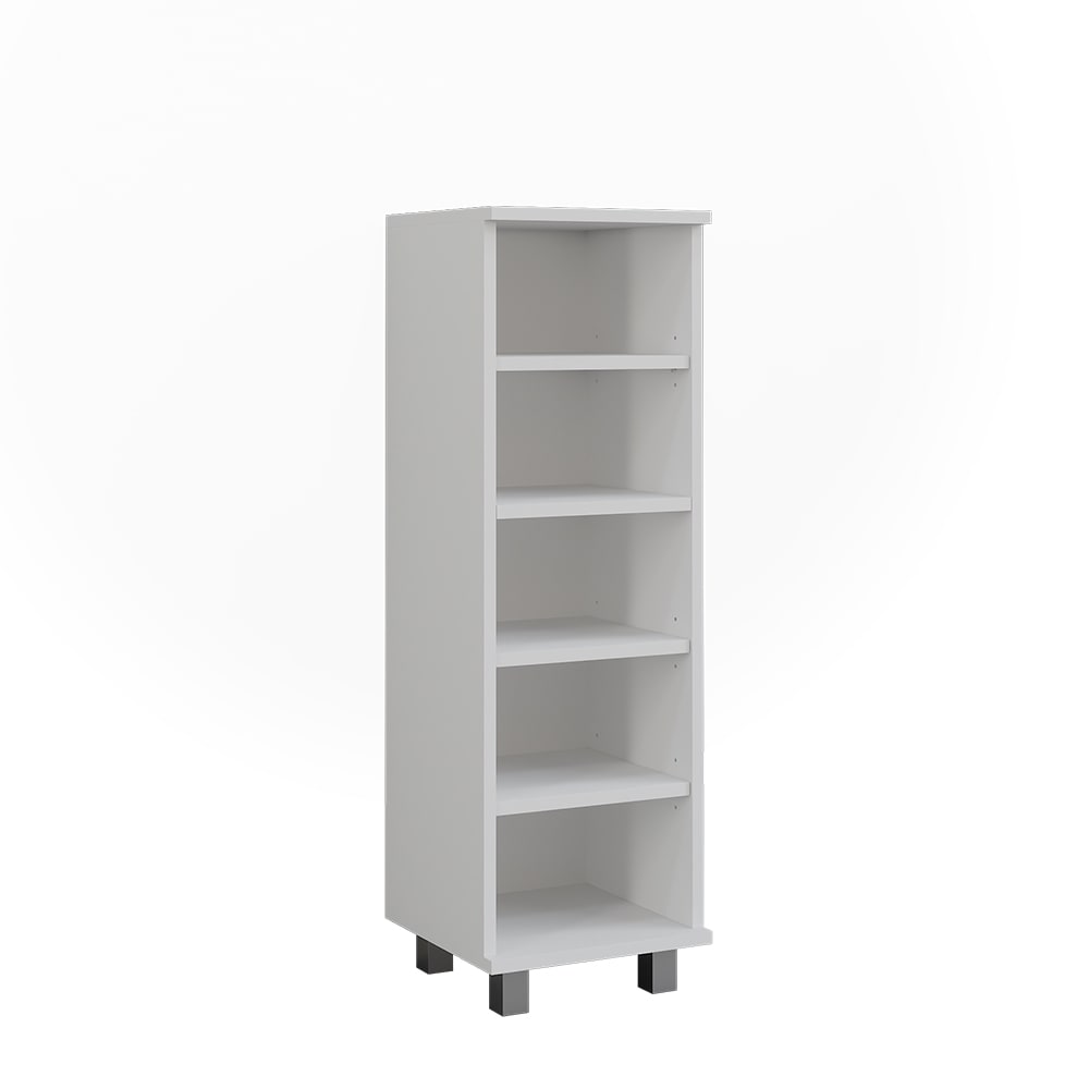 wohnli-moebel-suche-M25111803 Wohnli Möbelsuche - Midischrank mit 5 offenen Fächern Weiß 30.2x95cm