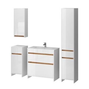 wohnli-moebel-suche-M25111812 Wohnli Möbelsuche - Badmöbel-Set 5er-Set Weiß Hochglanz 79