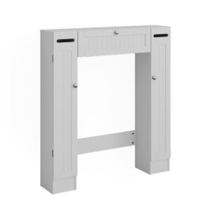 Wohnli Möbelsuche - Toilettenschrank mit 2 Toilettenpapierspendern Weiß 89x99cm