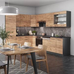 AP Marmor Goldkraft Eiche/Anthrazit 287x81.6cm