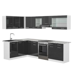 wohnli-moebel-suche-M25120494 Wohnli Möbelsuche - Eckküche AP Marmor Anthrazit Hochglanz 270x81