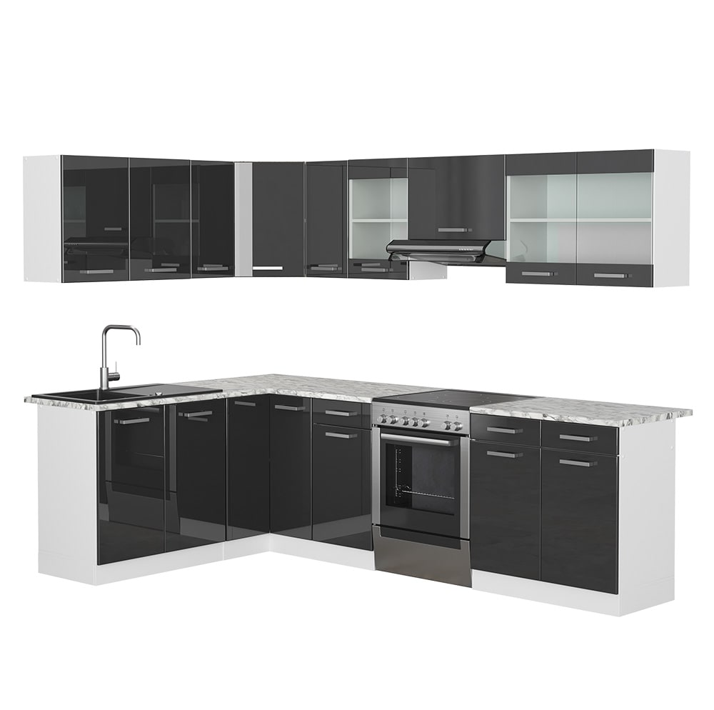 wohnli-moebel-suche-M25120494 Wohnli Möbelsuche - Eckküche AP Marmor Anthrazit Hochglanz 270x81