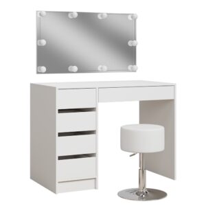 wohnli-moebel-suche-M25125087 Wohnli Möbelsuche - Schminktisch mit LED Beleuchtung und Hocker