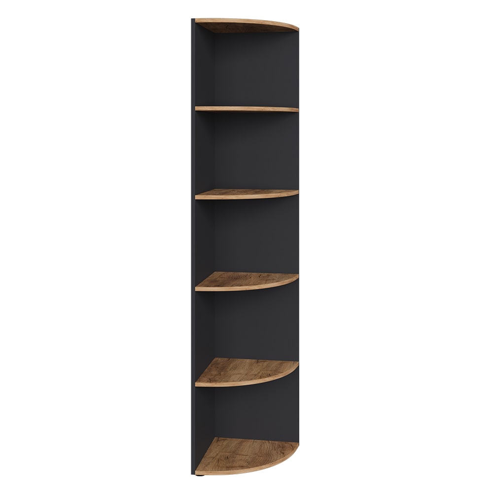 wohnli-moebel-suche-M25129460 Wohnli Möbelsuche - Eckregal Anthrazit/Goldkraft Eiche 40x180.6cm