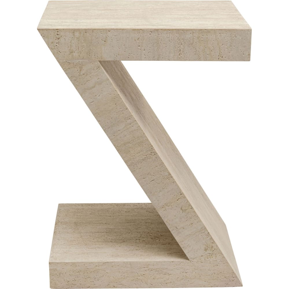 wohnli-moebel-suche-M25133241 Wohnli Möbelsuche - Beistelltisch in Z-Form in Travertinstein-Optik aus Holz