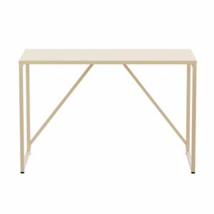 wohnli-moebel-suche-M25133245-1 Moderner Schreibtisch L120 cm aus ecrufarbenem Metall 120x78x60cm Stahl Weiß Oviala Möbel Büromöbel Schreibtische