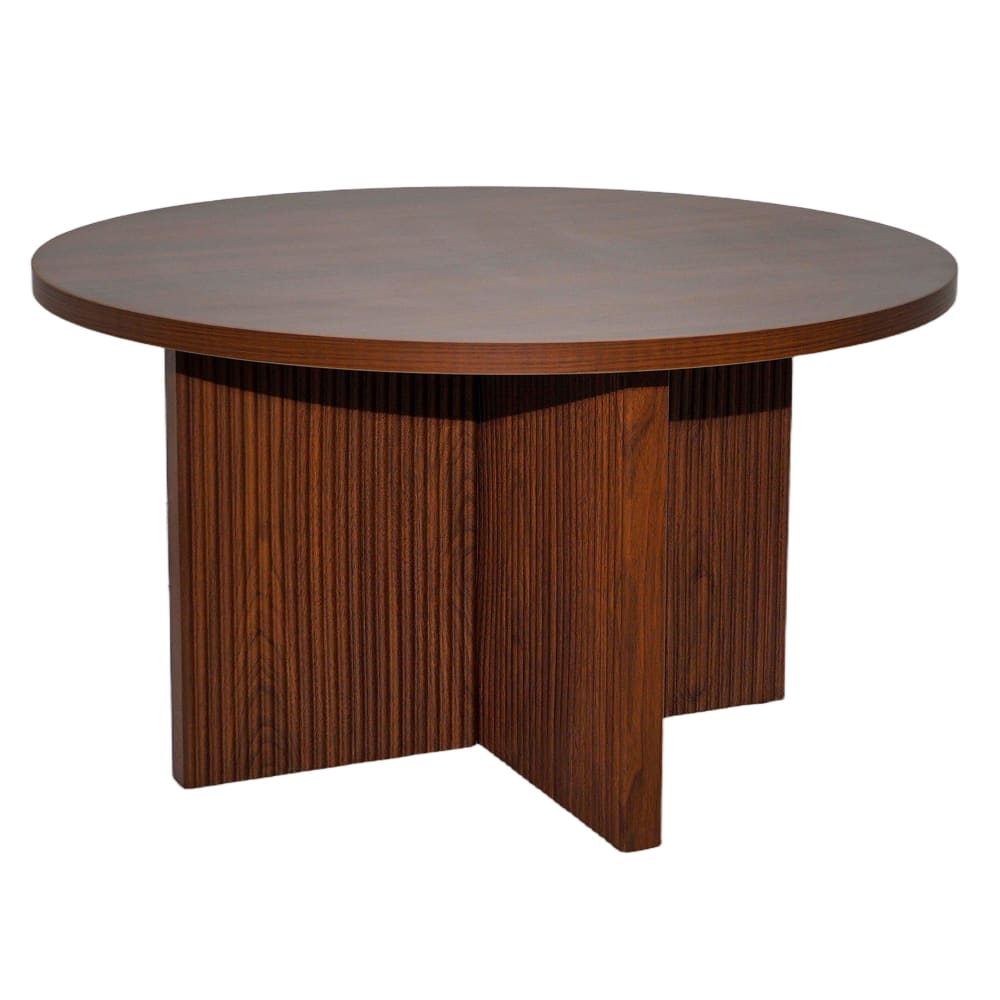 wohnli-moebel-suche-M25133333 Wohnli Möbelsuche - Skandinavischer runder Couchtisch 80 cm in dunkler Holzoptik