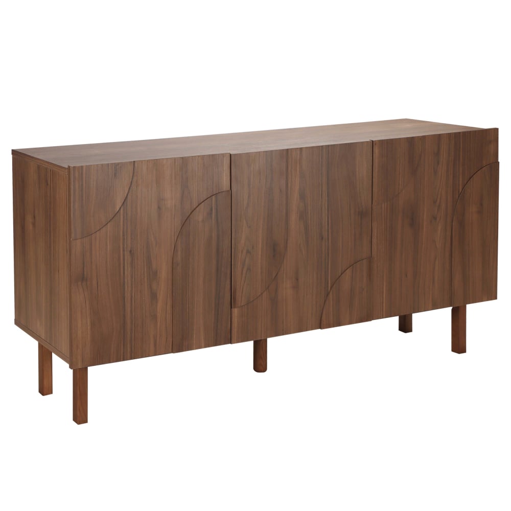 Wohnli Möbelsuche - 3-türiges Sideboard aus Melamin 160 cm dunkler Holzeffekt
