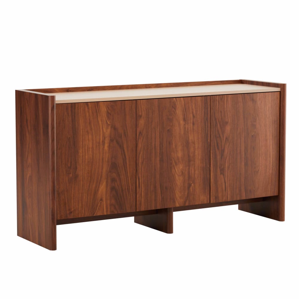 wohnli-moebel-suche-M25133669 Wohnli Möbelsuche - Modernes rechteckiges Sideboard mit 3 Türen L140 cm dunkles Holz