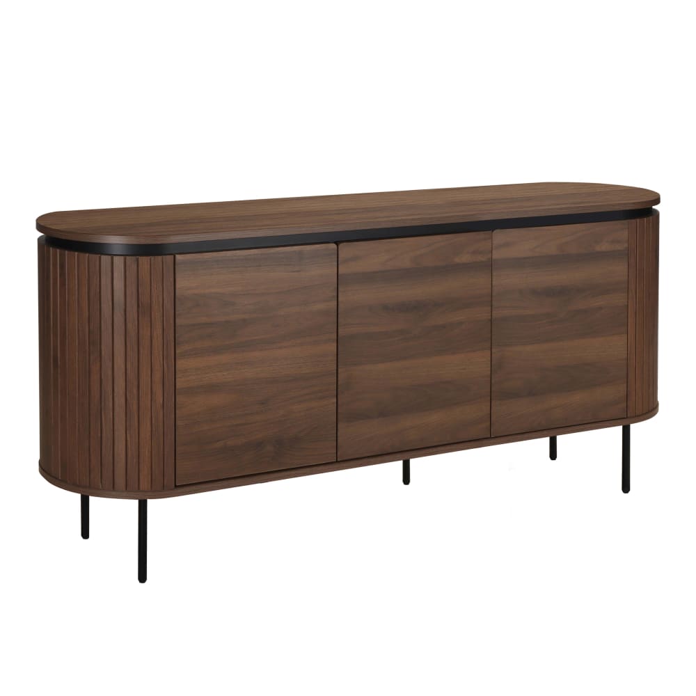 wohnli-moebel-suche-M25133685 Wohnli Möbelsuche - Modernes rechteckiges Sideboard mit 3 Türen L160 cm dunkles Holz