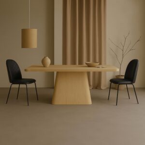 Skandinavischer rechteckiger Esstisch 180 cm heller Holzeffekt 180x75x90cm Holz Beige Oviala Möbel Esszimmermöbel Esstische