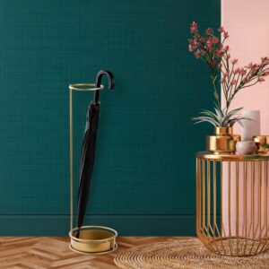 wohnli-moebel-suche-M25134367-1 Schirmständer mit runder Basis aus goldfarbenem Metall H75 cm 22x75x22cm Metall Gold Calicosy Möbel Flurmöbel Dielenbänke