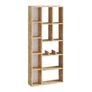 wohnli-moebel-suche-M25134374 Wohnli Möbelsuche - Bücherregal mit 12 Fächern in Eichenoptik H170 cm