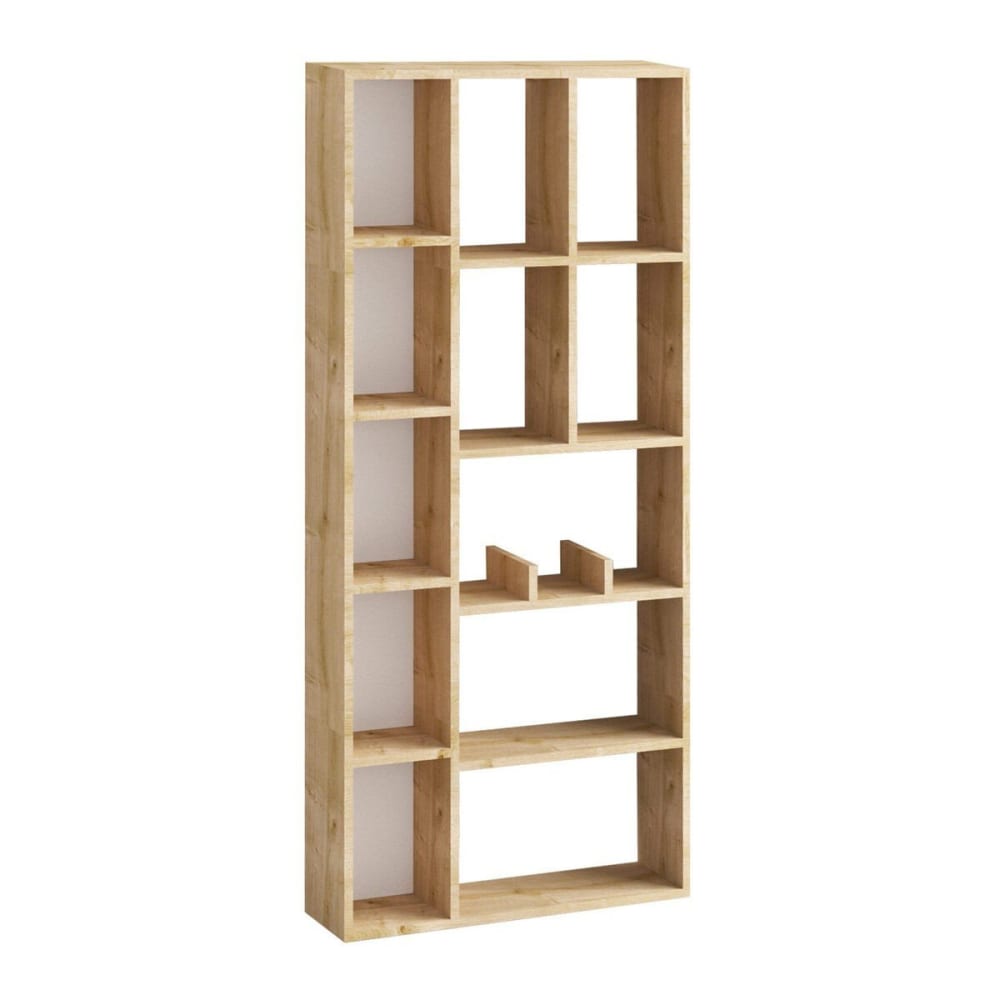 wohnli-moebel-suche-M25134374 Wohnli Möbelsuche - Bücherregal mit 12 Fächern in Eichenoptik H170 cm
