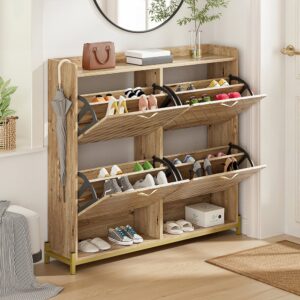 109x100x24cm Spanplatte Beige Sweiko Möbel Flurmöbel Schuhschränke