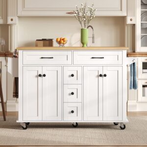 89x140x65cm Spanplatte Weiß Sweiko Möbel Küchenmöbel Kücheninseln & Servierwägen