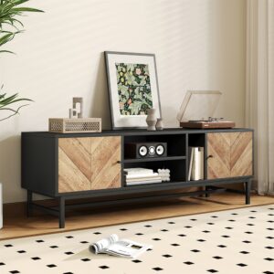 150x55x38cm Spanplatte Schwarz Sweiko Möbel Wohnzimmermöbel TV-Möbel