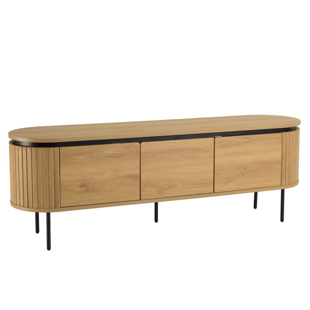 Wohnli Möbelsuche - Abgerundeter TV-Schrank in Naturfarbe