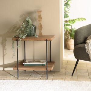wohnli-moebel-suche-M25136223-1 Beistelltisch 50 x 42 cm 50x52x42cm Holz Braun MACABANE Möbel Wohnzimmermöbel Beistelltische
