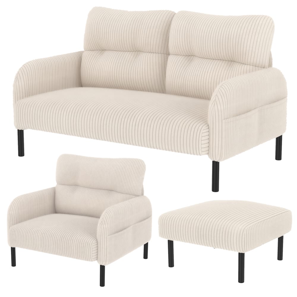 wohnli-moebel-suche-M25136915 Wohnli Möbelsuche - 3-teiliges Sofaset in Rippstoff