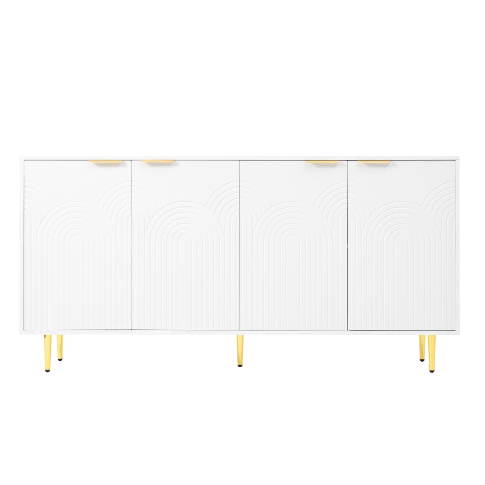 wohnli-moebel-suche-M25136942 Wohnli Möbelsuche - 4-türiges Sideboard mit Geometrischen Reliefs
